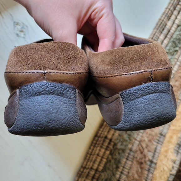 Dansko Kaya Brown Leather Slip On Clogs with Suede Cuffs Women's 38 US 7.5-8 - Picture 10 of 14